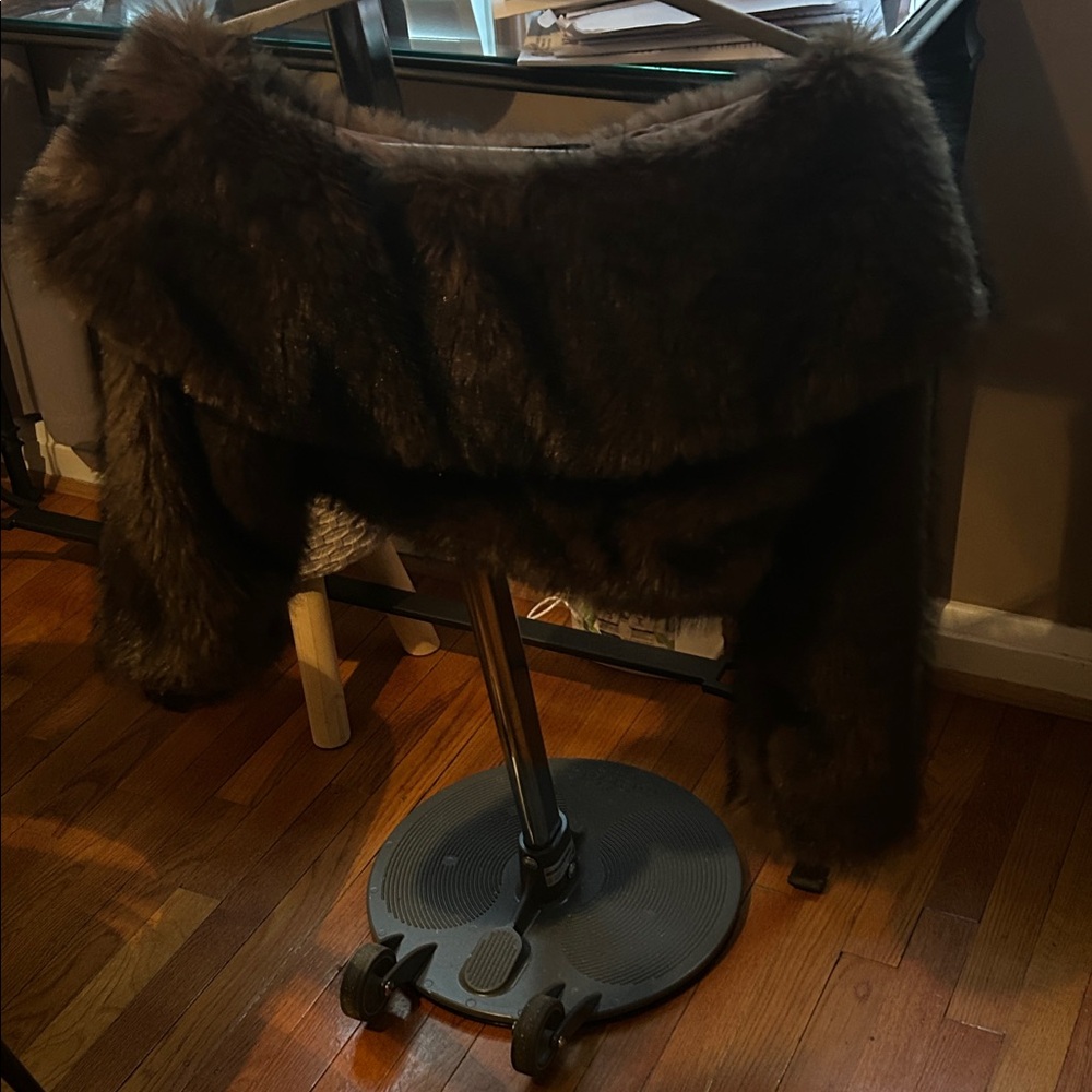 Finesse Brown Faux Fur Coat